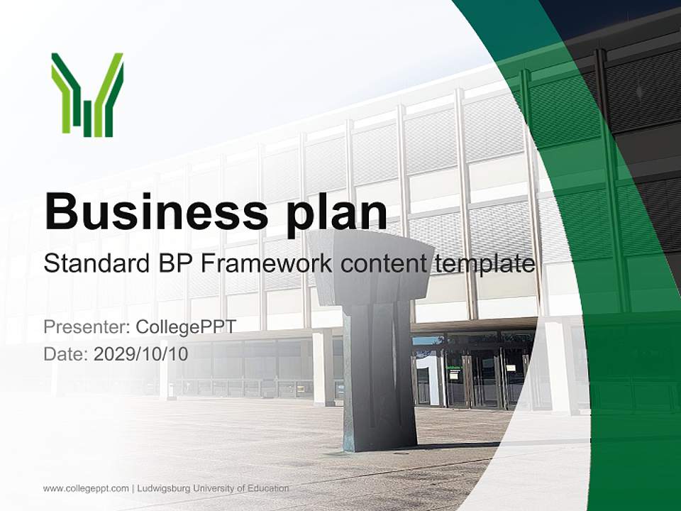 Ludwigsburg University of Education Competition/Entrepreneurship Contest PPT Template4:3 ratio PPT effect preview image9
