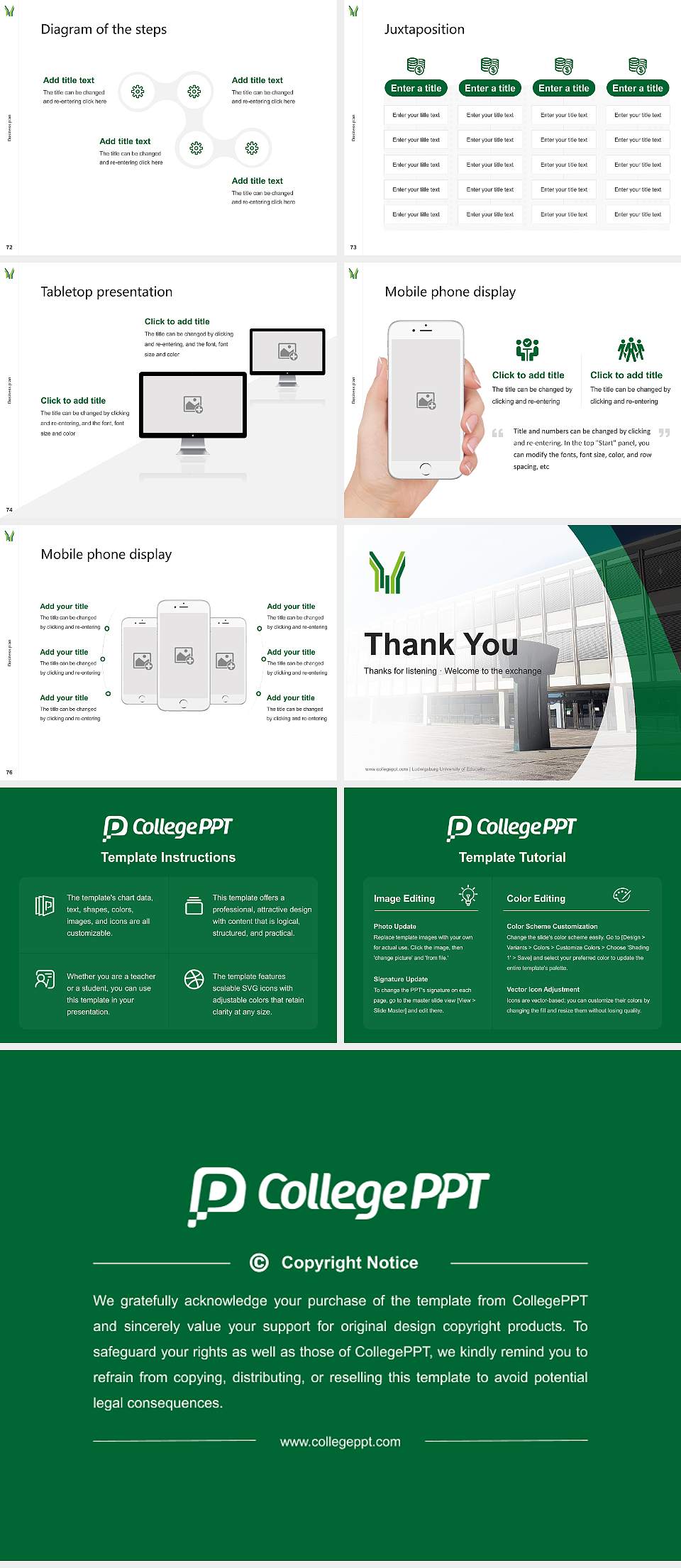 Ludwigsburg University of Education Competition/Entrepreneurship Contest PPT Template4:3 ratio PPT effect preview image9