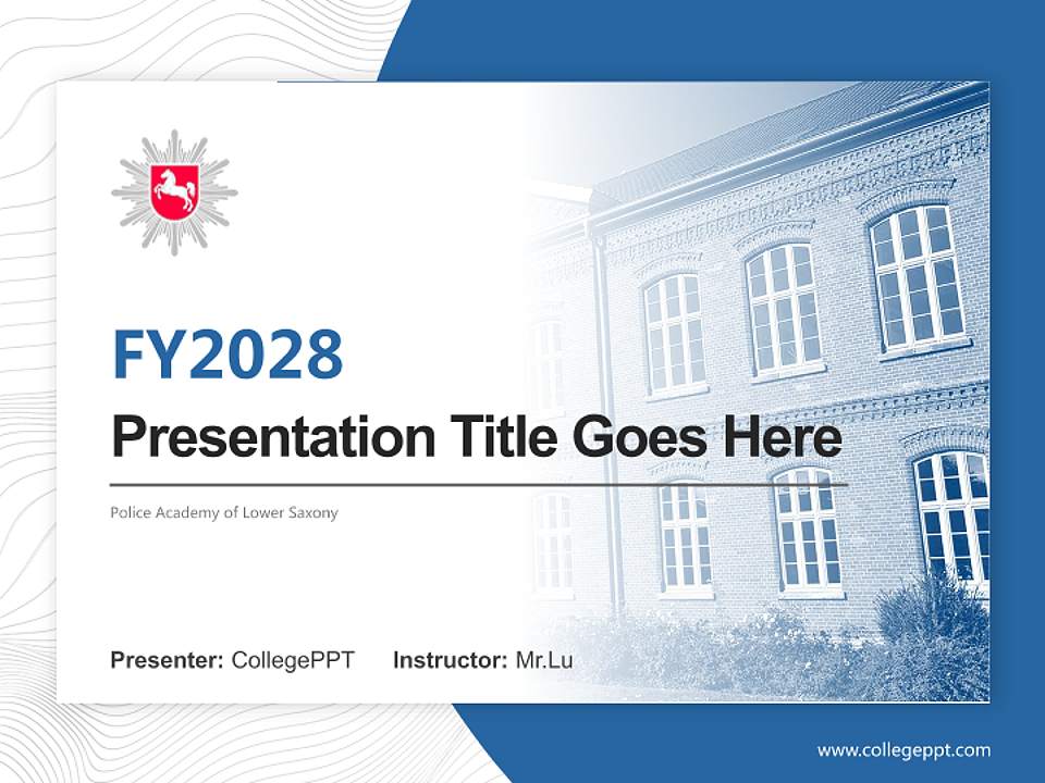 Police Academy of Lower Saxony Academic Presentation/Research Findings Report PPT Template4:3 ratio PPT effect preview image5
