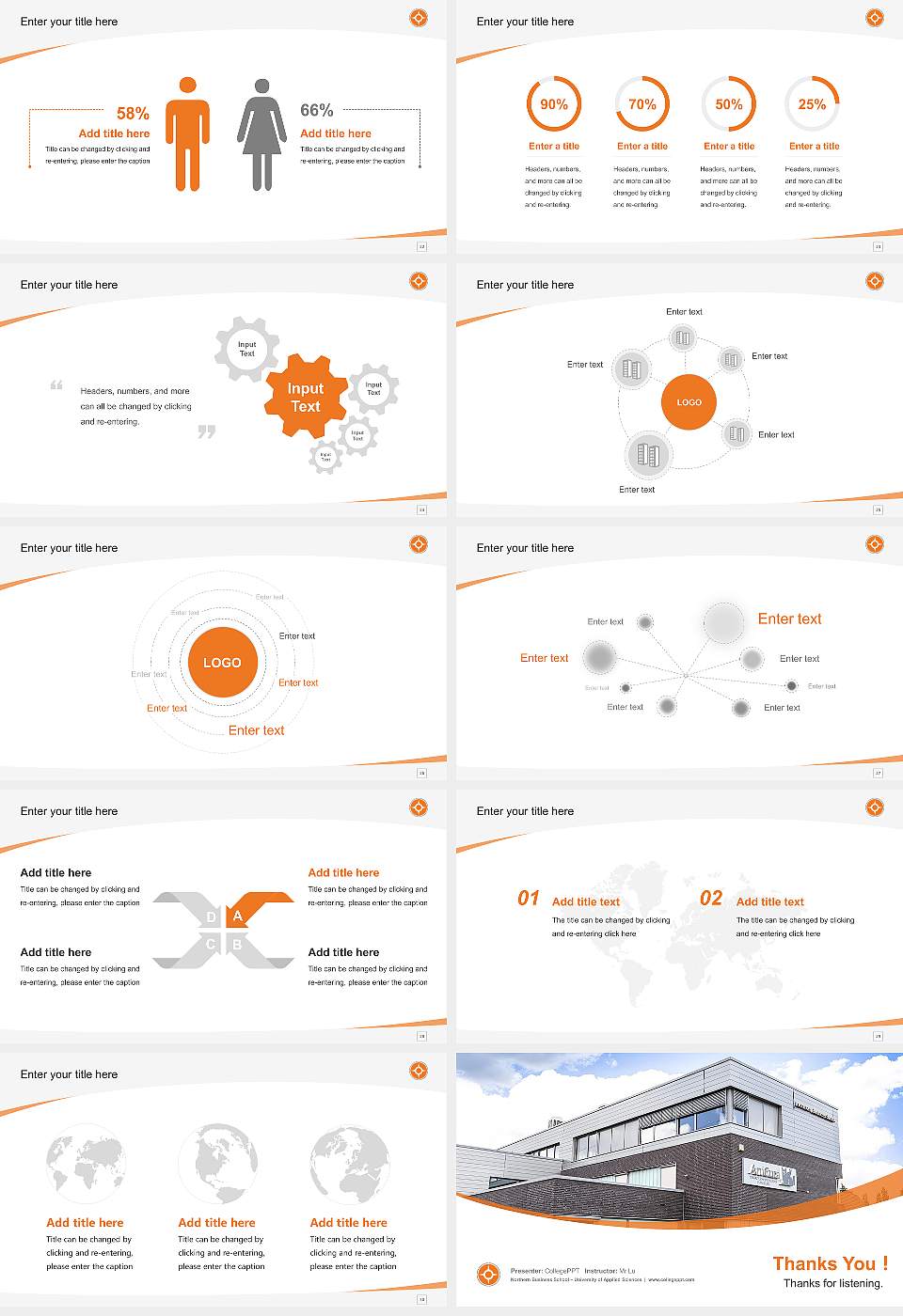 Northern Business School – University of Applied Sciences Course/Courseware Creation PPT Template16:9 ratio PPT effect preview image4