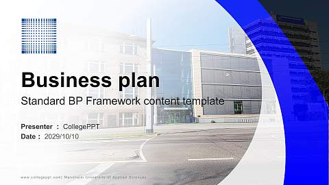 Mannheim University of Applied Sciences Competition/Entrepreneurship Contest PPT Template