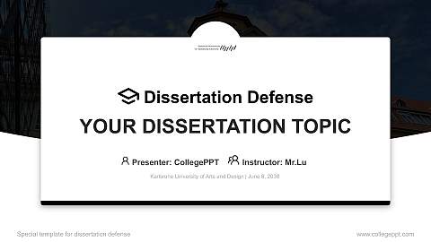 Karlsruhe University of Arts and Design Graduation Thesis Defense PPT Template