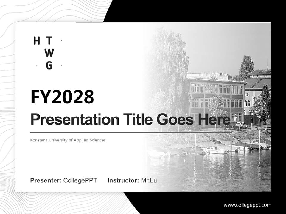 Konstanz University of Applied Sciences Academic Presentation/Research Findings Report PPT Template4:3 ratio PPT effect preview image5