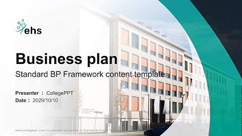 Protestant University of Applied Sciences Dresden Competition/Entrepreneurship Contest PPT Template