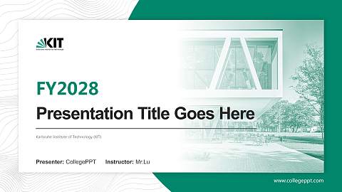 Karlsruhe Institute of Technology (KIT) Academic Presentation/Research Findings Report PPT Template