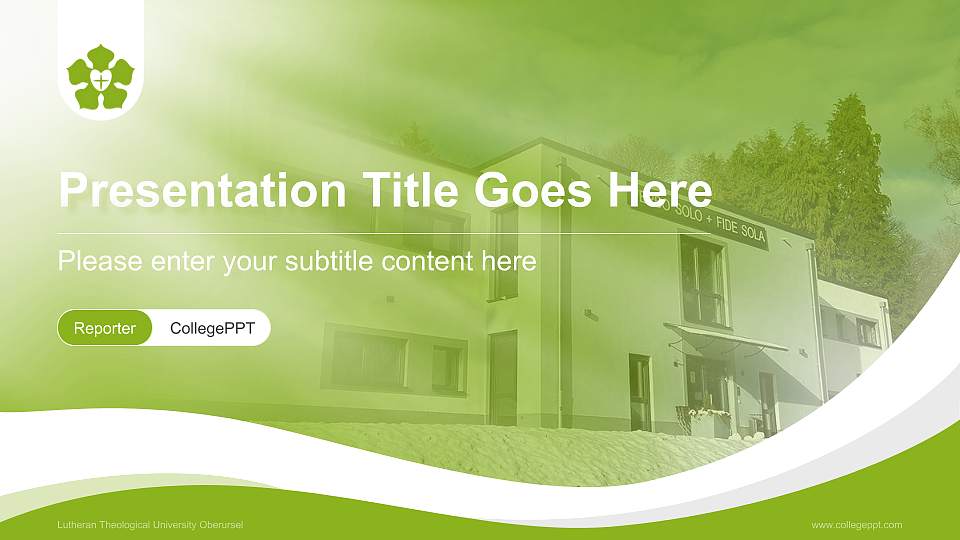 Lutheran Theological University Oberursel Lecture Sharing and Networking Event PPT Template16:9 ratio PPT effect preview image