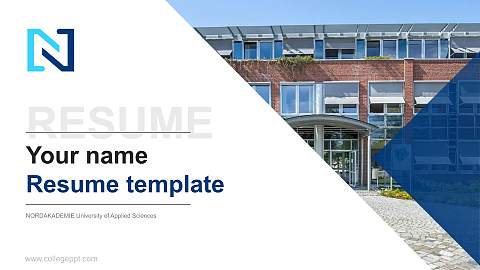 NORDAKADEMIE University of Applied Sciences Resume PPT Template