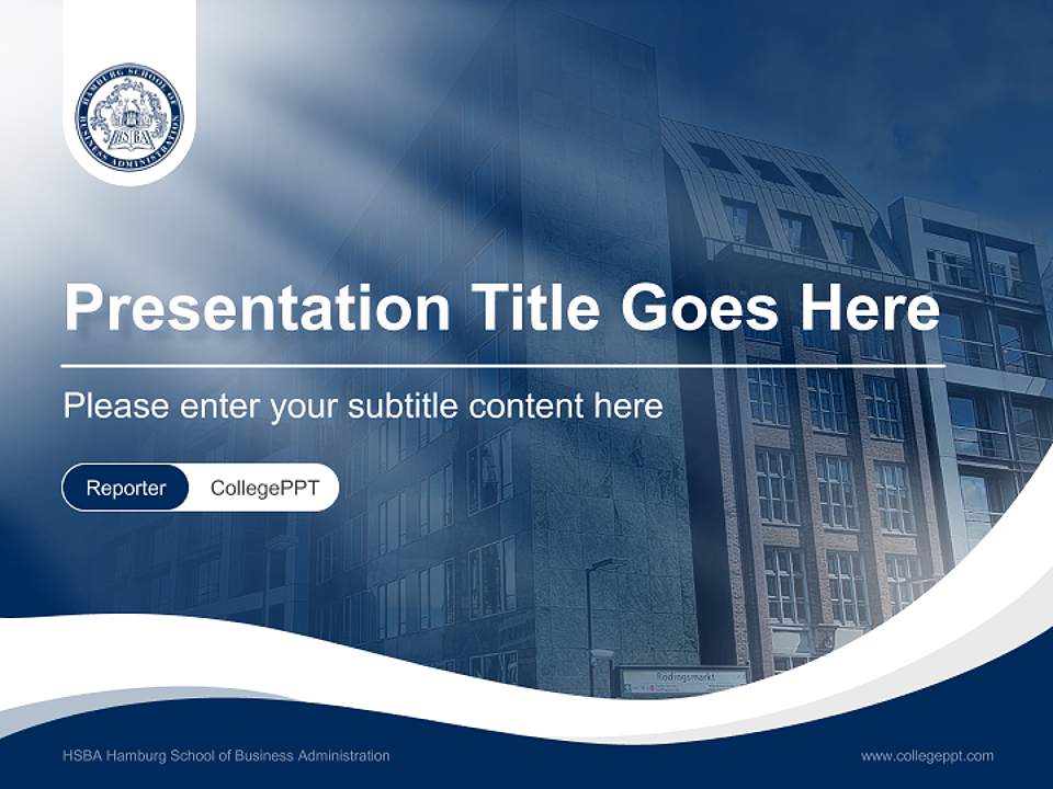 HSBA Hamburg School of Business Administration Lecture Sharing and Networking Event PPT Template4:3 ratio PPT effect preview image4