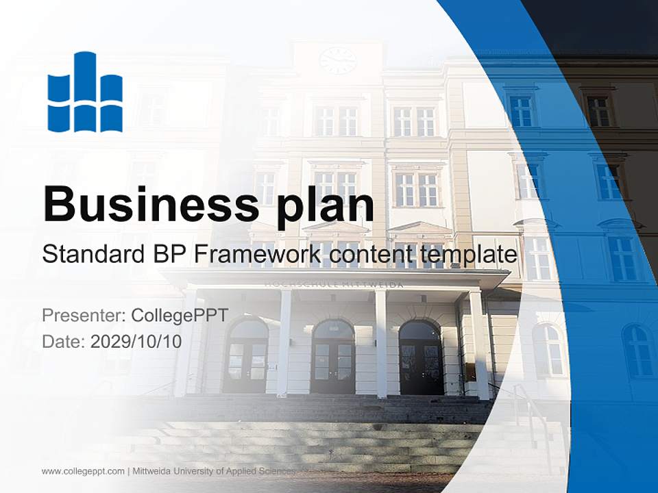 Mittweida University of Applied Sciences Competition/Entrepreneurship Contest PPT Template4:3 ratio PPT effect preview image9