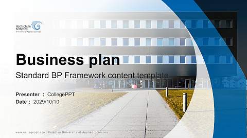 Kempten University of Applied Sciences Competition/Entrepreneurship Contest PPT Template