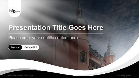 Offenbach University of Art and Design Lecture Sharing and Networking Event PPT Template