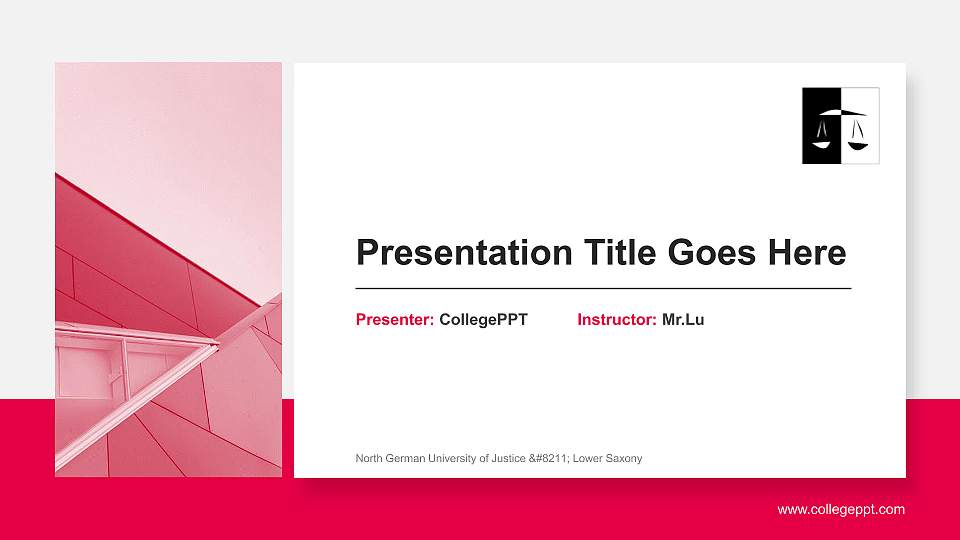 North German University of Justice – Lower Saxony General PPT Template16:9 ratio PPT effect preview image