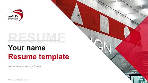 Media Academy – University of Stuttgart Resume PPT Template