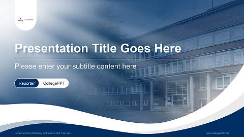 North German Academy for Finance and Tax Law Lecture Sharing and Networking Event PPT Template