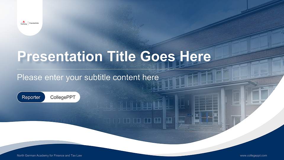 North German Academy for Finance and Tax Law Lecture Sharing and Networking Event PPT Template16:9 ratio PPT effect preview image