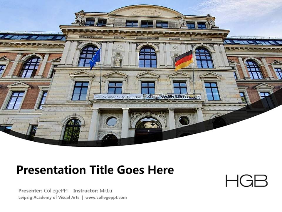 Leipzig Academy of Visual Arts Course/Courseware Creation PPT Template4:3 ratio PPT effect preview image5