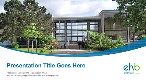 Protestant University of Applied Sciences Berlin Course/Courseware Creation PPT Template
