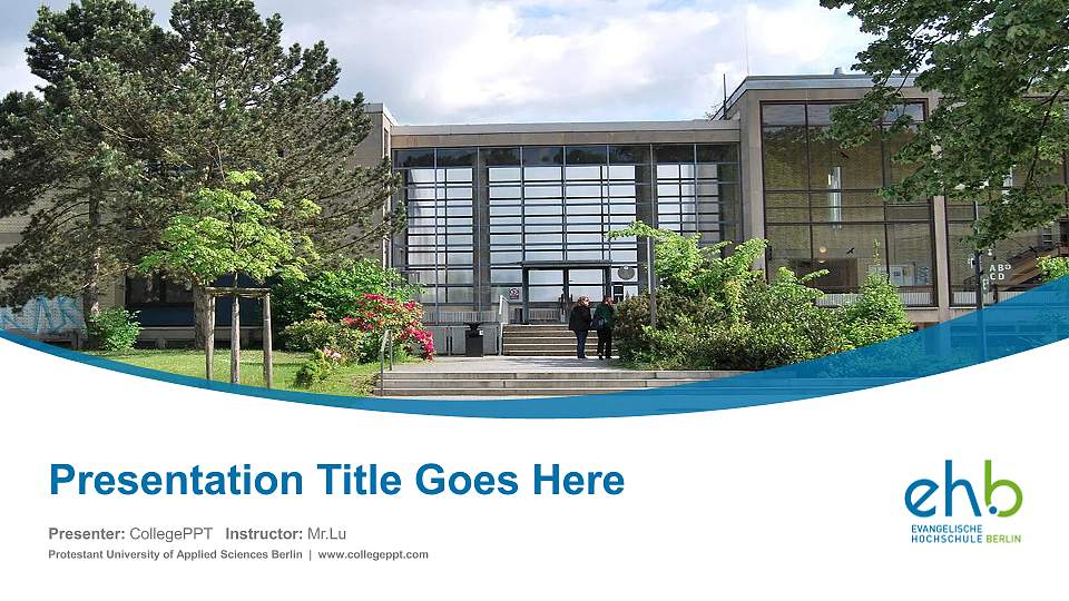 Protestant University of Applied Sciences Berlin Course/Courseware Creation PPT Template16:9 ratio PPT effect preview image