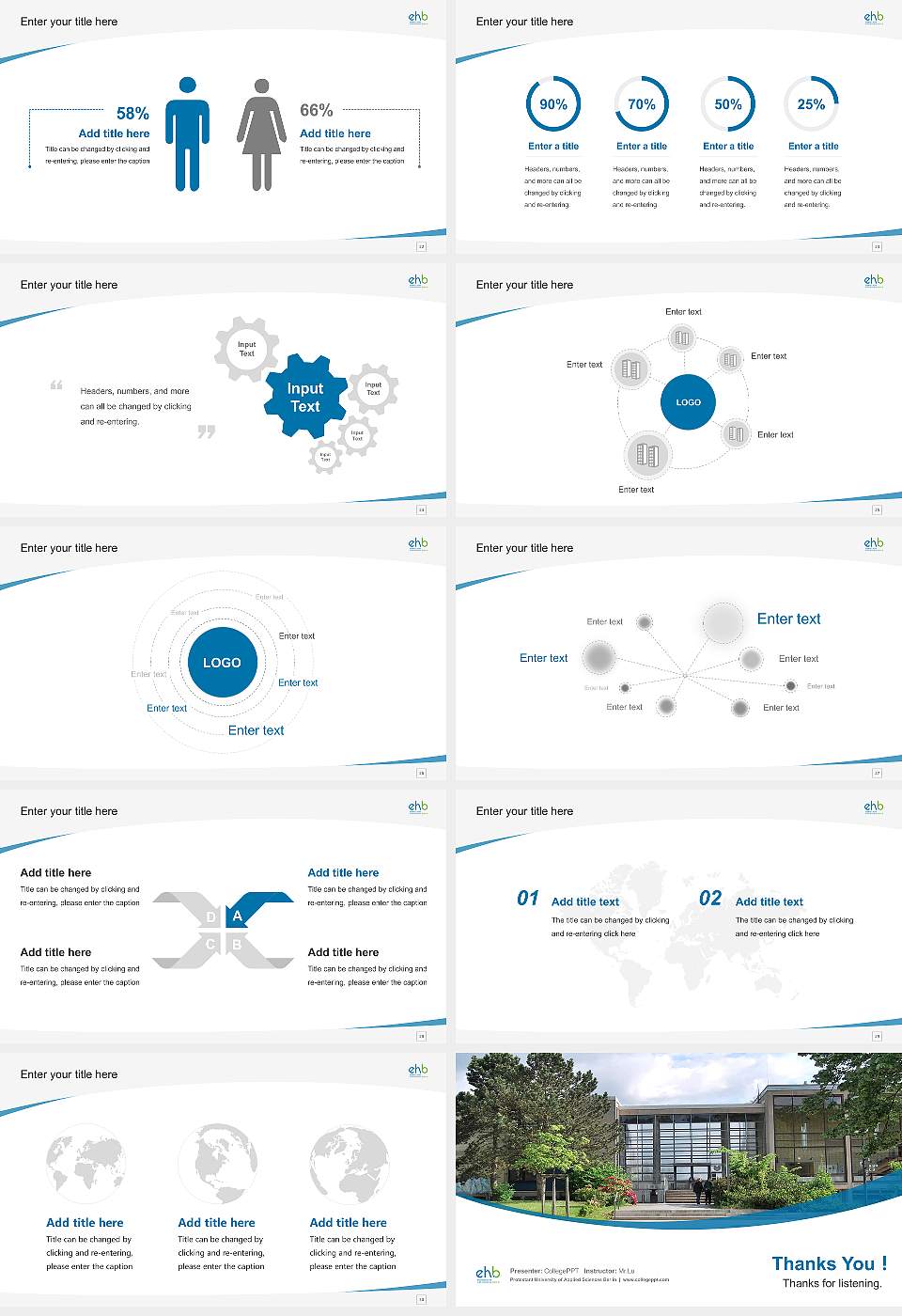 Protestant University of Applied Sciences Berlin Course/Courseware Creation PPT Template16:9 ratio PPT effect preview image4