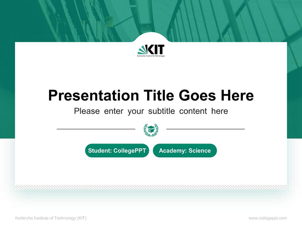 Karlsruhe Institute of Technology (KIT) National Scholarship Defense PPT Template4:3 ratio PPT effect preview image4