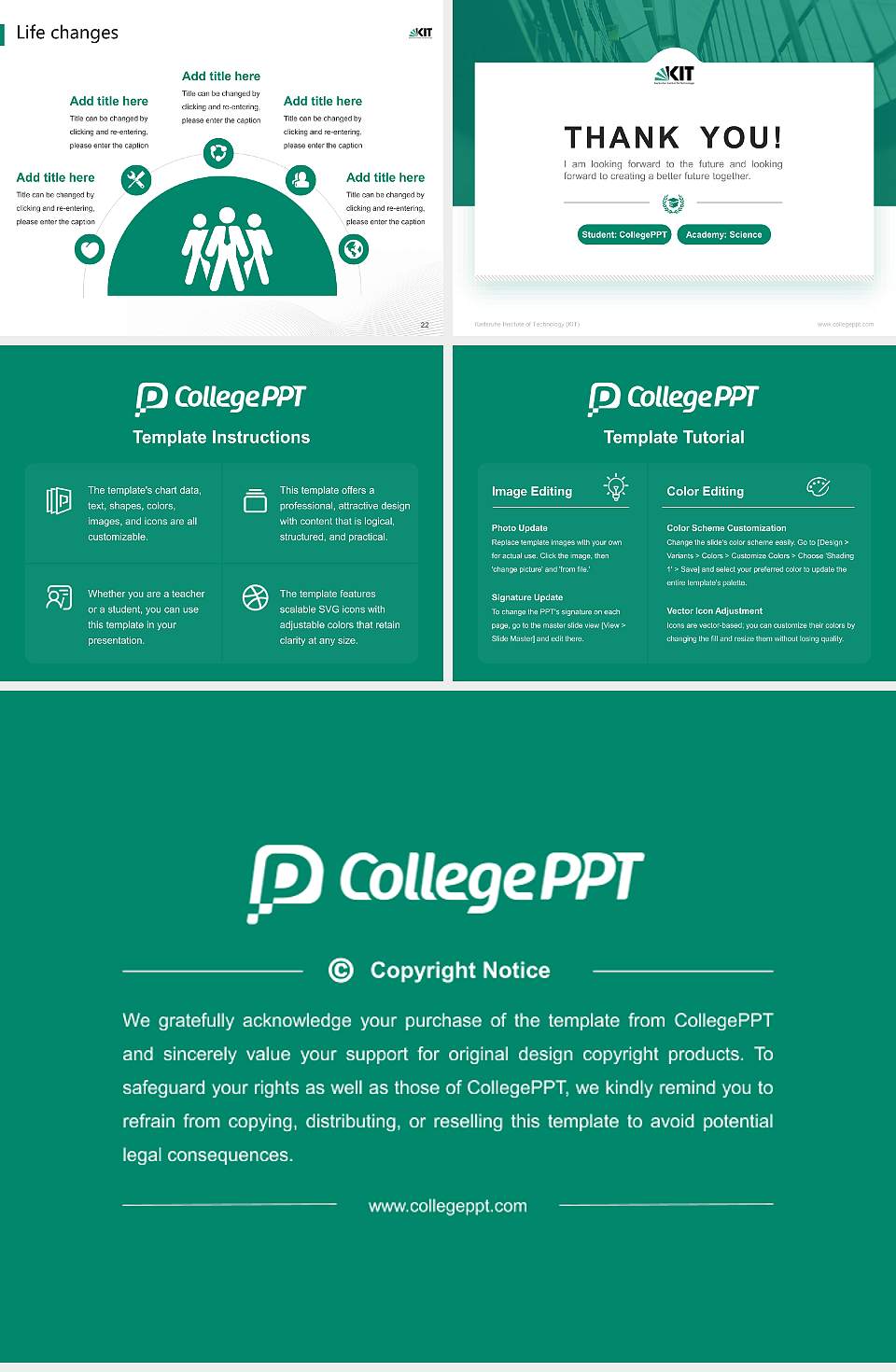 Karlsruhe Institute of Technology (KIT) National Scholarship Defense PPT Template4:3 ratio PPT effect preview image4