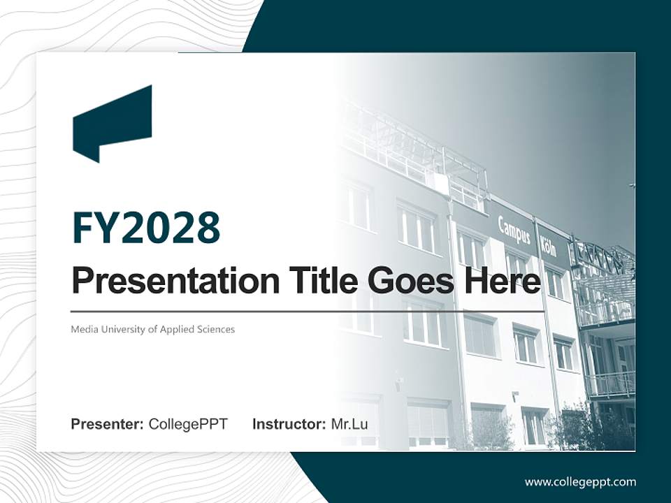 Media University of Applied Sciences Academic Presentation/Research Findings Report PPT Template4:3 ratio PPT effect preview image5