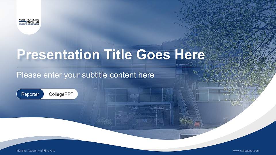 Münster Academy of Fine Arts Lecture Sharing and Networking Event PPT Template16:9 ratio PPT effect preview image