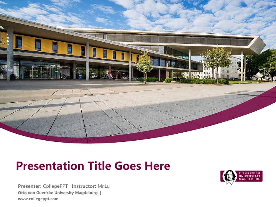 Otto von Guericke University Magdeburg Course/Courseware Creation PPT Template4:3 ratio PPT effect preview image5