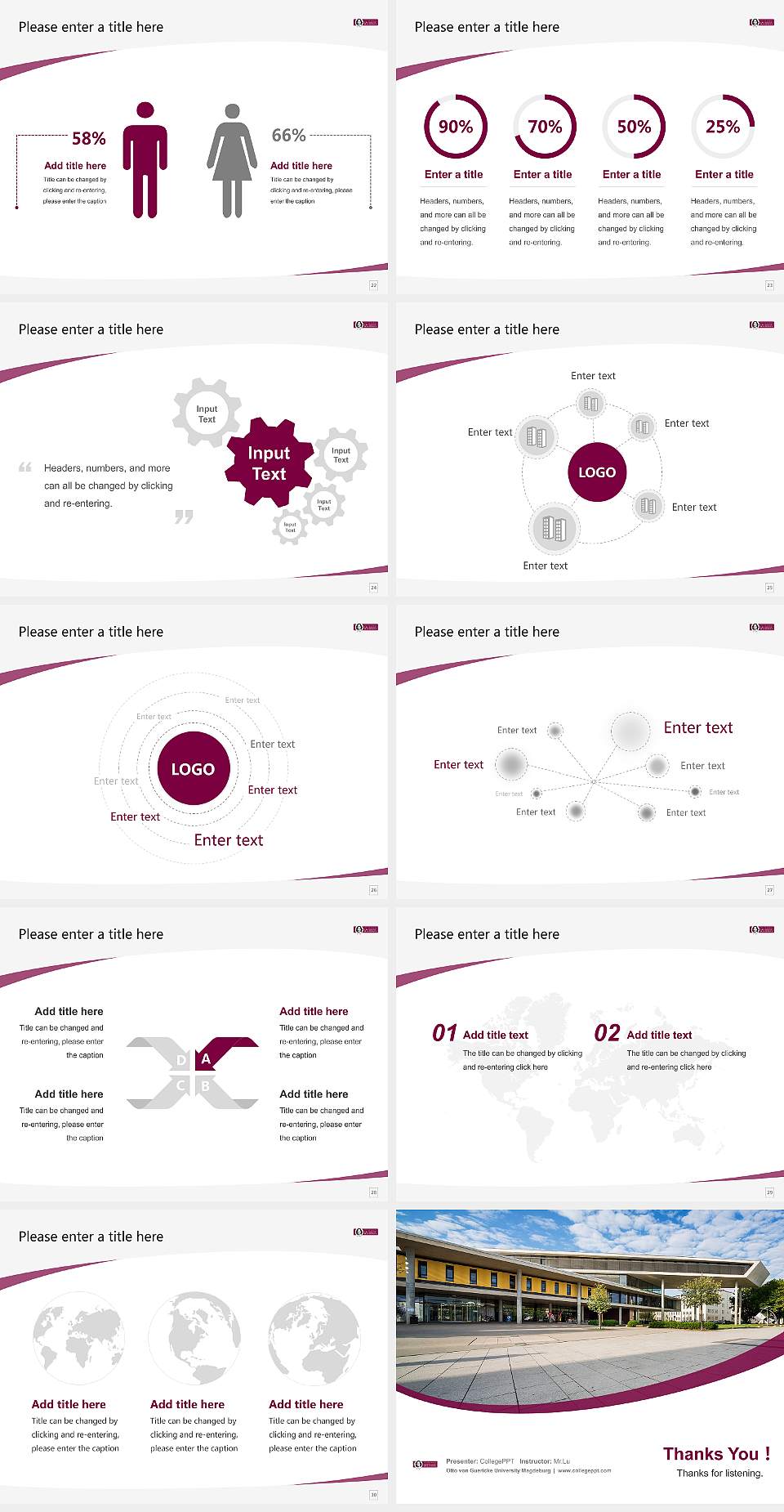 Otto von Guericke University Magdeburg Course/Courseware Creation PPT Template4:3 ratio PPT effect preview image4