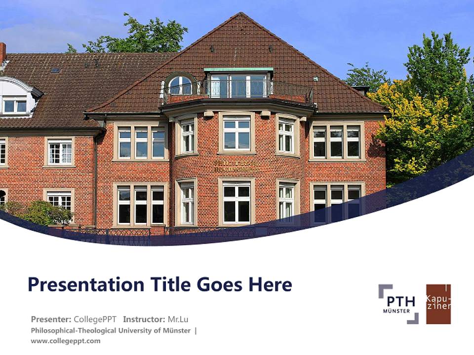 Philosophical-Theological University of Münster Course/Courseware Creation PPT Template4:3 ratio PPT effect preview image5