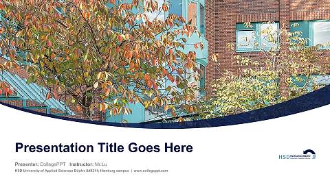 HSD University of Applied Sciences Döpfer – Hamburg campus Course/Courseware Creation PPT Template