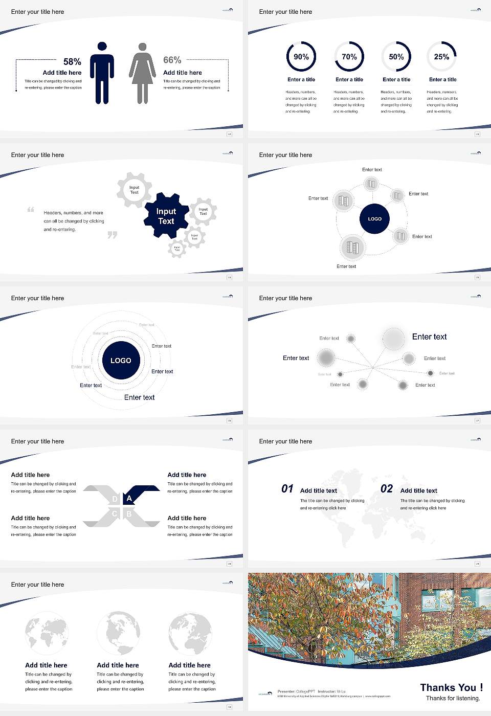 HSD University of Applied Sciences Döpfer – Hamburg campus Course/Courseware Creation PPT Template16:9 ratio PPT effect preview image4