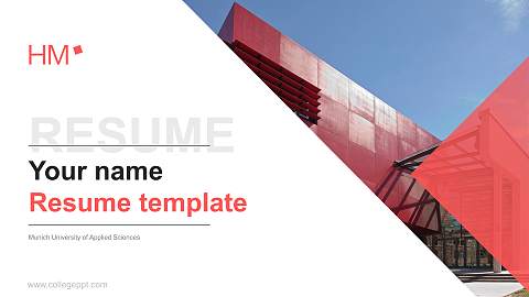 Munich University of Applied Sciences Resume PPT Template