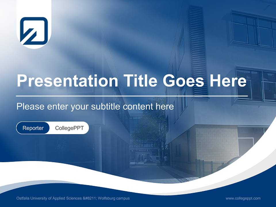 Ostfalia University of Applied Sciences – Wolfsburg campus Lecture Sharing and Networking Event PPT Template4:3 ratio PPT effect preview image4