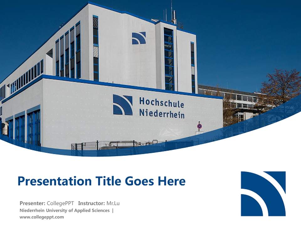 Niederrhein University of Applied Sciences Course/Courseware Creation PPT Template4:3 ratio PPT effect preview image5