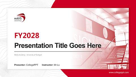 Media Academy – University of Stuttgart Academic Presentation/Research Findings Report PPT Template
