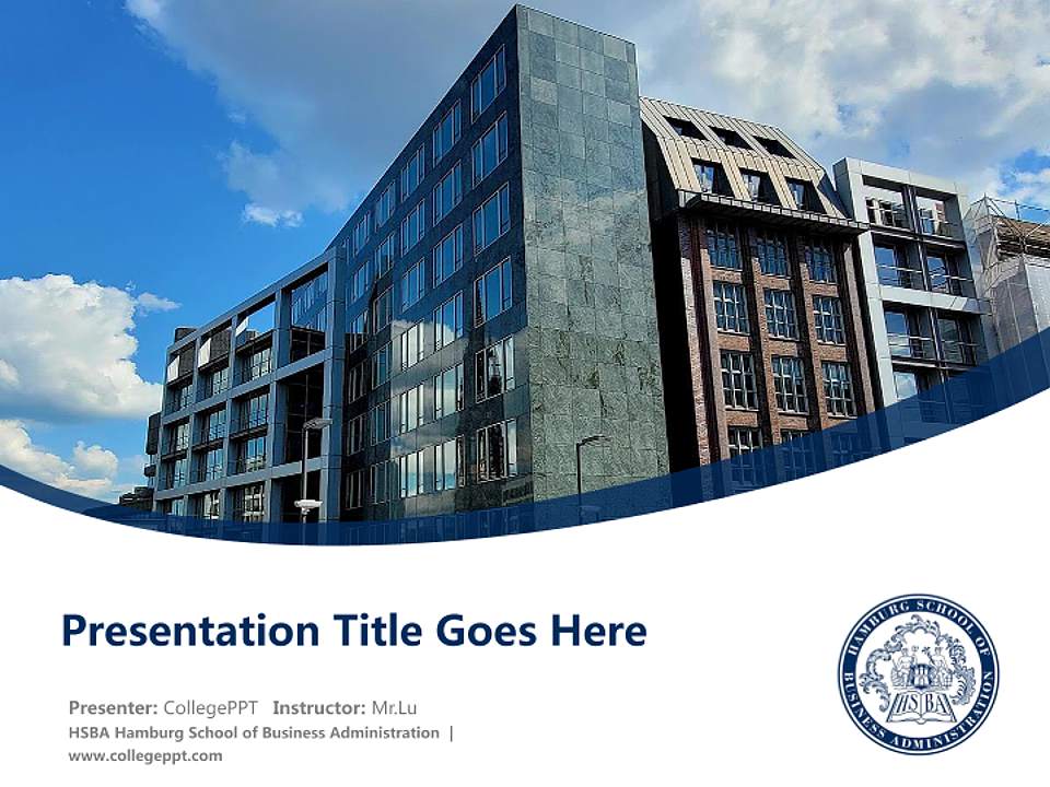 HSBA Hamburg School of Business Administration Course/Courseware Creation PPT Template4:3 ratio PPT effect preview image5