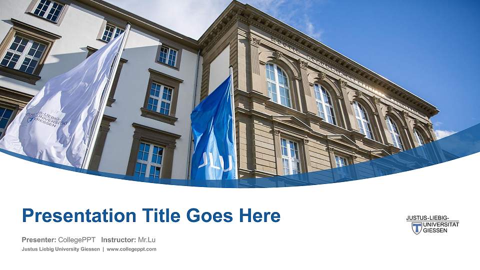 Justus Liebig University Giessen Course/Courseware Creation PPT Template16:9 ratio PPT effect preview image