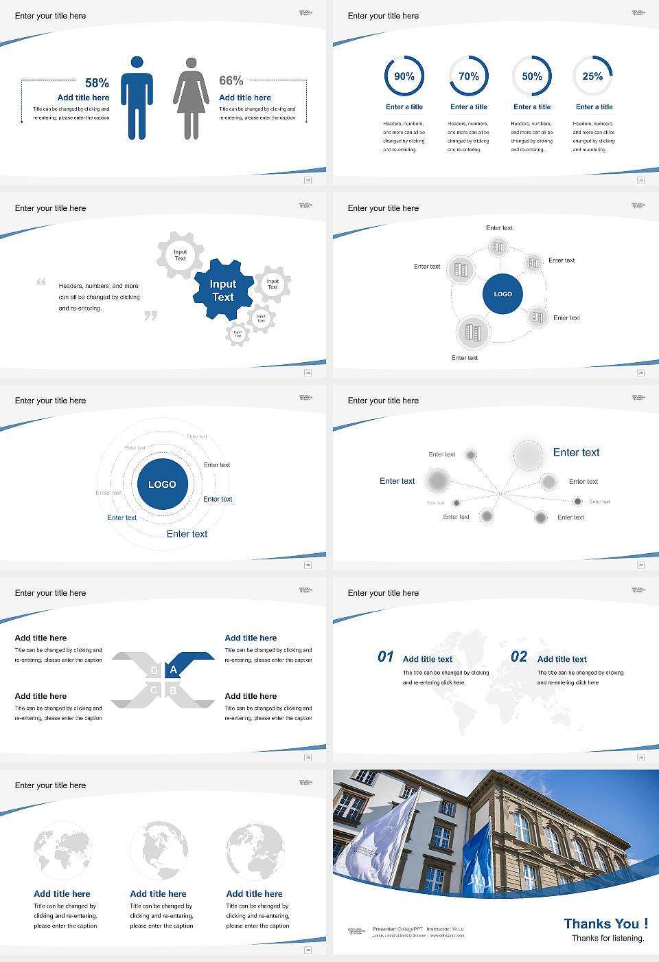 Justus Liebig University Giessen Course/Courseware Creation PPT Template16:9 ratio PPT effect preview image4