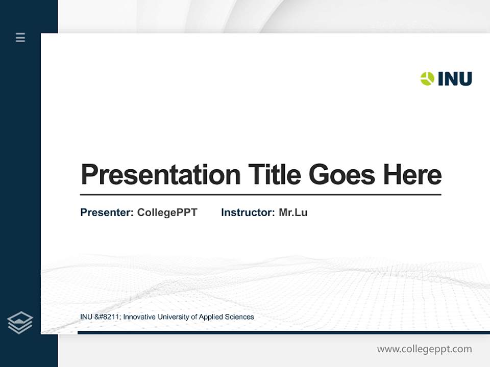 INU – Innovative University of Applied Sciences Thesis Proposal/Graduation Defense PPT Template4:3 ratio PPT effect preview image5