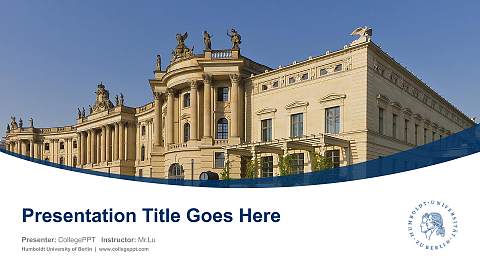 Humboldt University of Berlin Course/Courseware Creation PPT Template