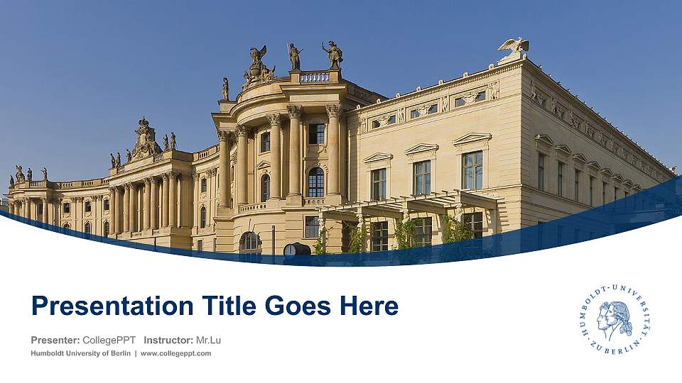 Humboldt University of Berlin Course/Courseware Creation PPT Template16:9 ratio PPT effect preview image