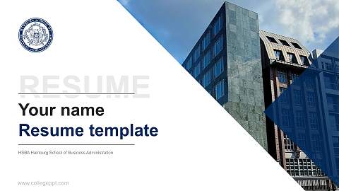 HSBA Hamburg School of Business Administration Resume PPT Template