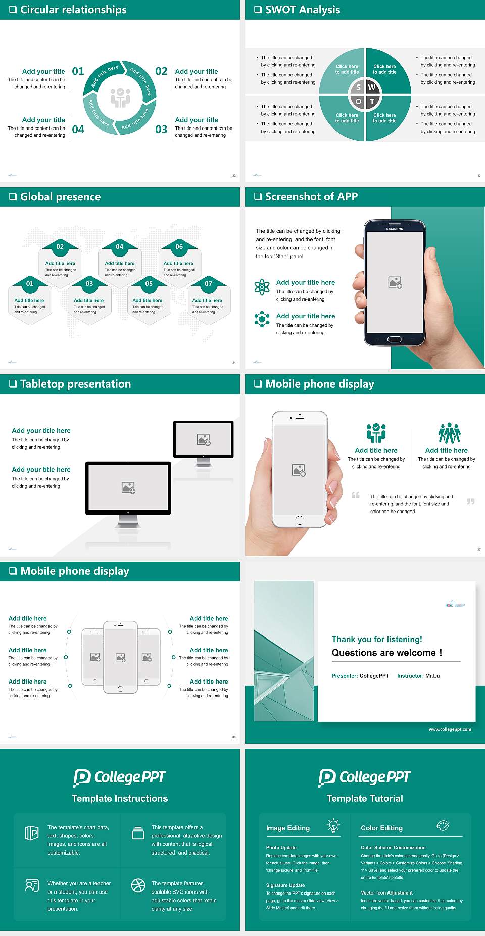 MSH Medical School Hamburg General PPT Template4:3 ratio PPT effect preview image5