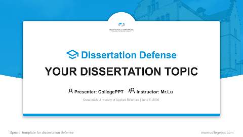 Osnabrück University of Applied Sciences Graduation Thesis Defense PPT Template