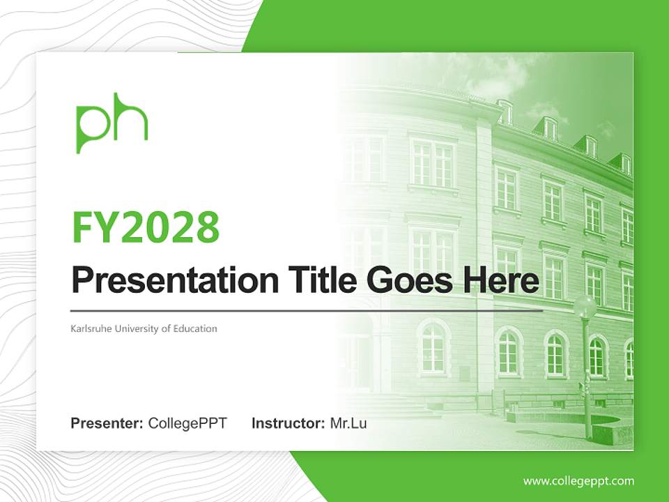 Karlsruhe University of Education Academic Presentation/Research Findings Report PPT Template4:3 ratio PPT effect preview image5