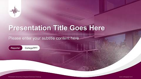 Protestant University of Applied Sciences Freiburg Lecture Sharing and Networking Event PPT Template