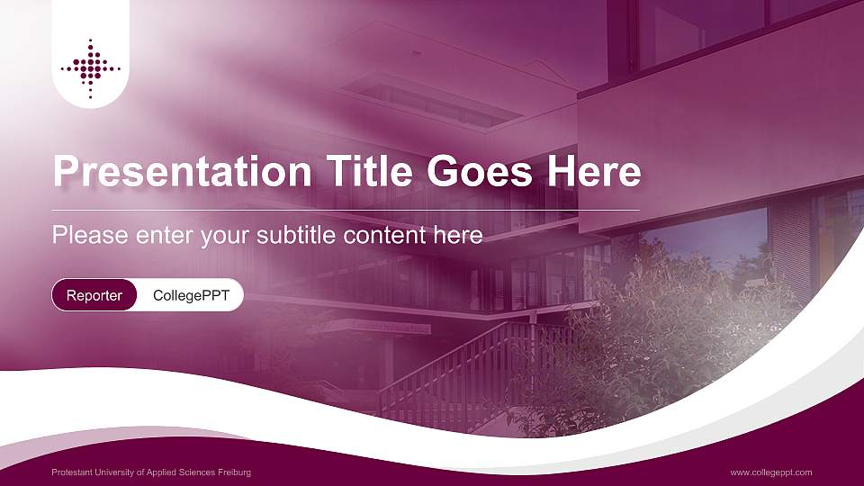 Protestant University of Applied Sciences Freiburg Lecture Sharing and Networking Event PPT Template16:9 ratio PPT effect preview image