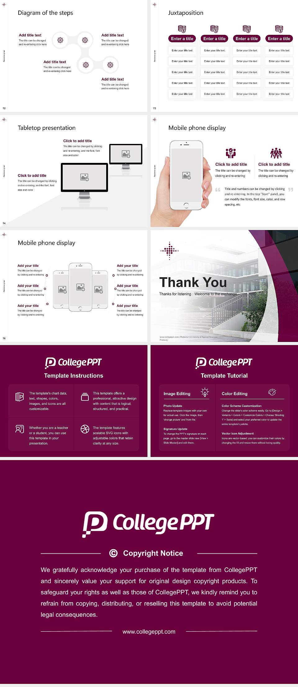 Protestant University of Applied Sciences Freiburg Competition/Entrepreneurship Contest PPT Template4:3 ratio PPT effect preview image9