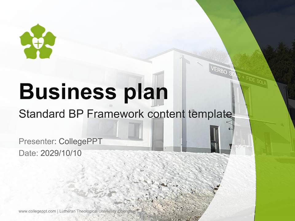 Lutheran Theological University Oberursel Competition/Entrepreneurship Contest PPT Template4:3 ratio PPT effect preview image9